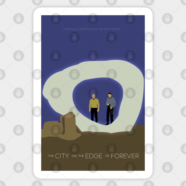 The City on the Edge of Forever Sticker by doctorheadly